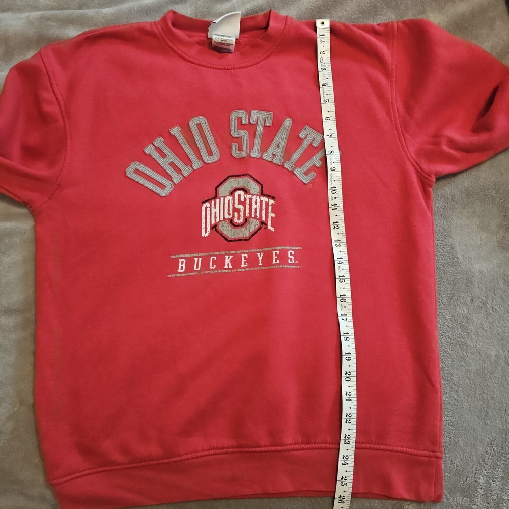 Champion Ohio State Buckeyes Reverse Weave Crewneck Sweatshirt Red M Americana - Picture 7 of 7